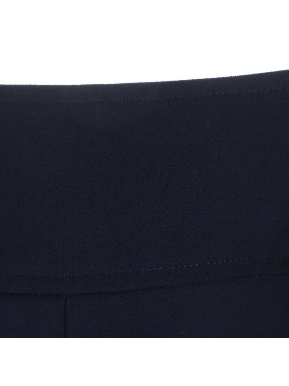 Chanel Vintage Side Zip Skirt Navy